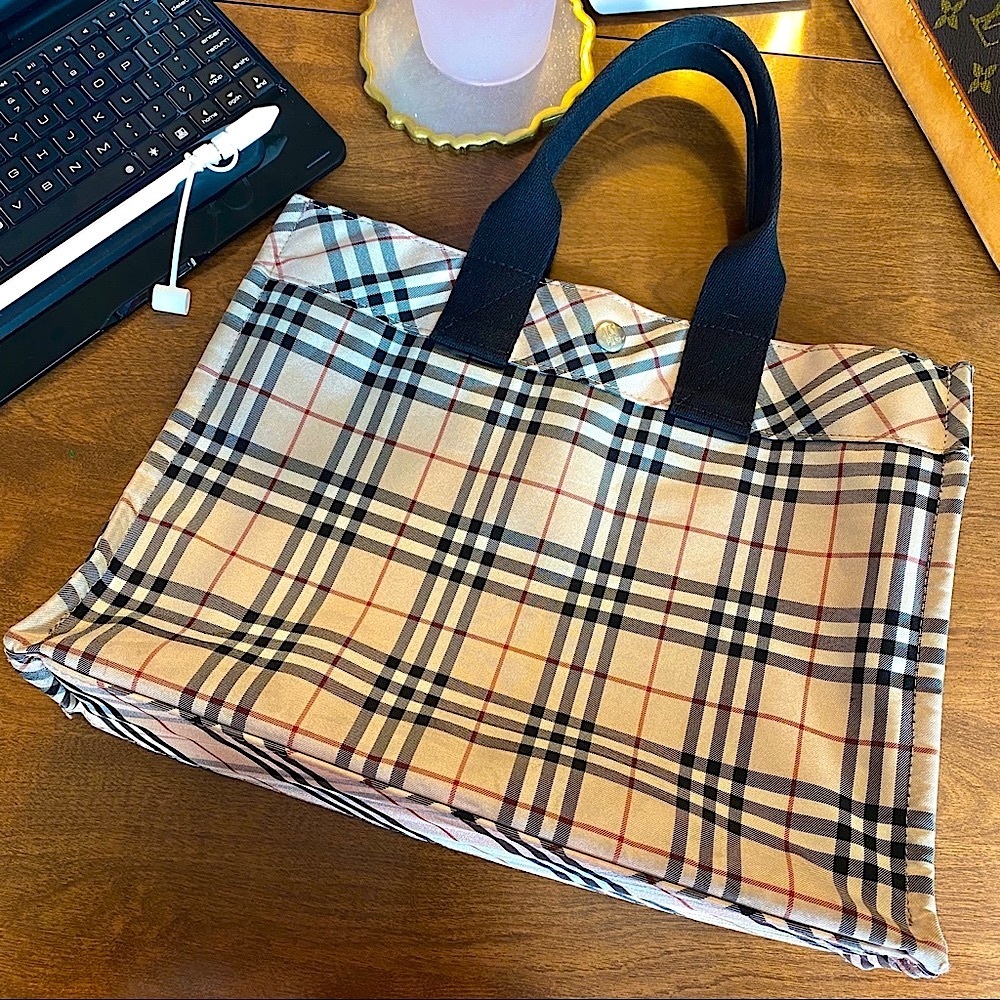 SOLD Authentic Burberry Nova Check Beige Bag Tote